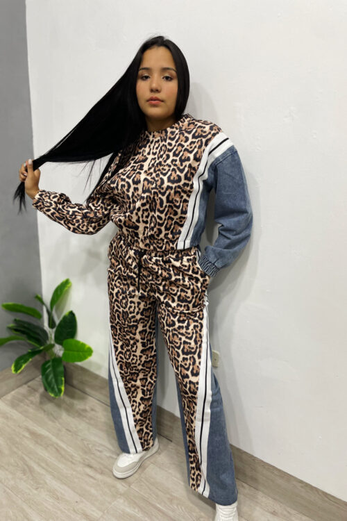 Set de Leopardo con Jean intervenido