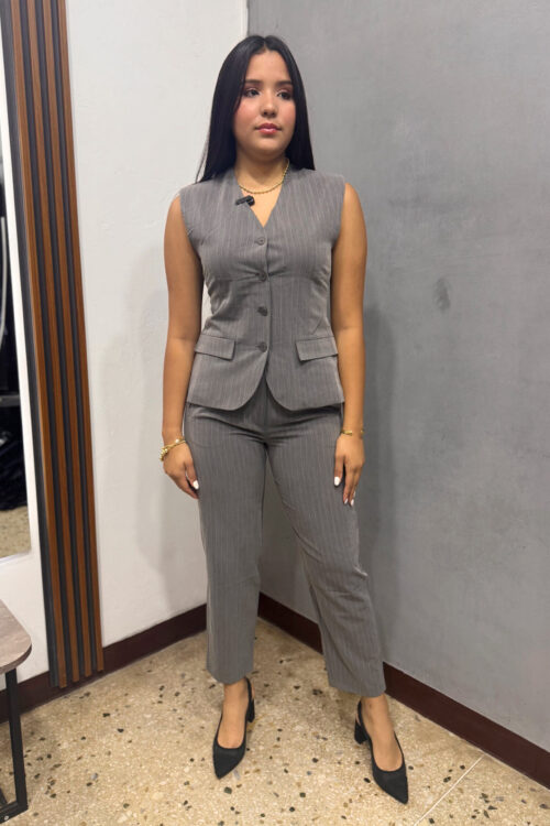 SET ELEGANTE CHALECO Y PANTALÓN DE VESTIR