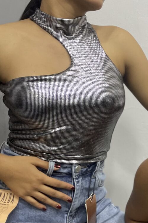 Blusa metalizada